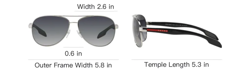 PRADA Plastic Metal Irregular Shape Sunglasses Men's Silver-5