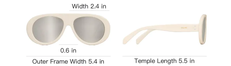 CELINE Aviator S300 Sunglasses In Acetate With Mirror Lenses-2