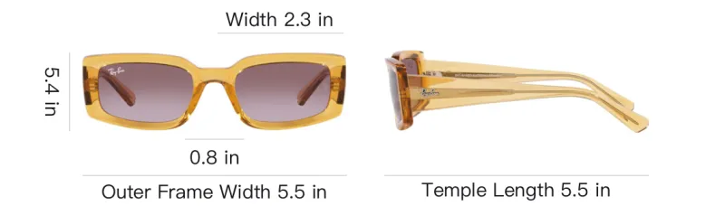 RayBan Kiliane Rectangular Frame Sunglasses-3