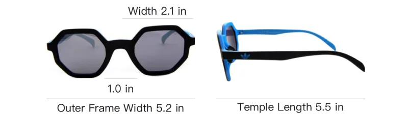 Adidas Plastic Irregular Shape Sunglasses Unisex Black-3