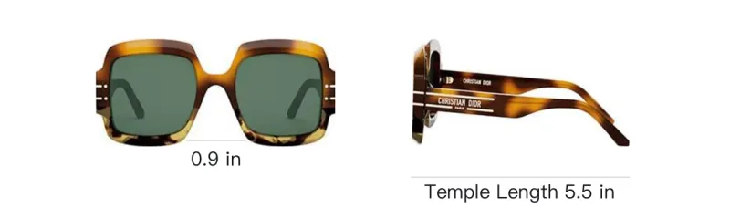 DIOR Acetate Irregular Shape Sunglasses Unisex Brown-3