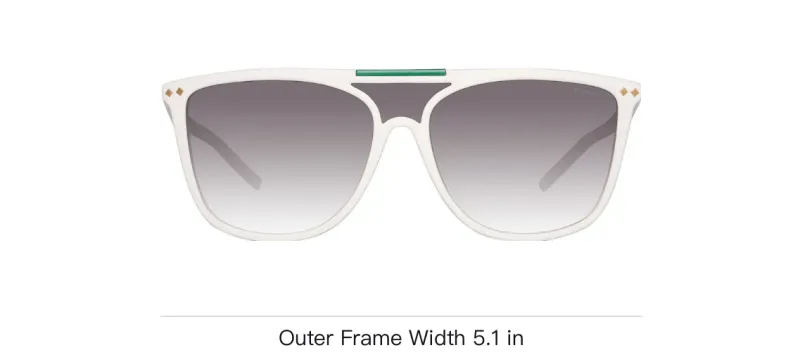 Polaroid Acetate Irregular Shape Sunglasses Men's White-3