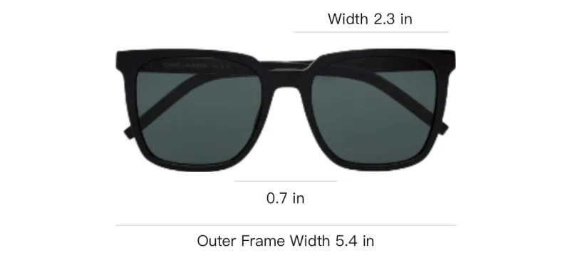 SAINT LAURENT Plastic Acetate Polyamide Oval Sunglasses Unisex Black-3