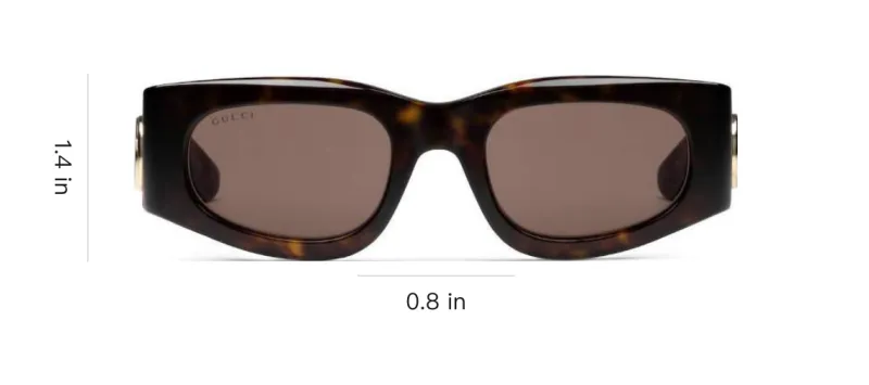 GUCCI Rectangle Frame Sunglasses-2