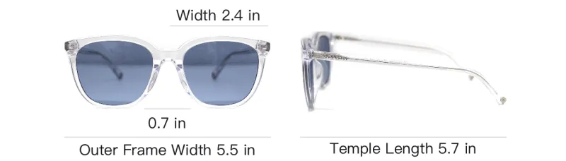 COACH Plastic Square Sunglasses Unisex Silver-4