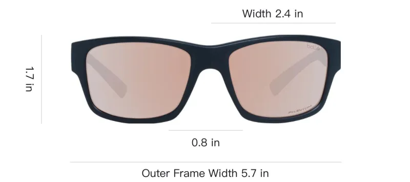 BOLLE Plastic Rectangular Sunglasses Women's Black-3