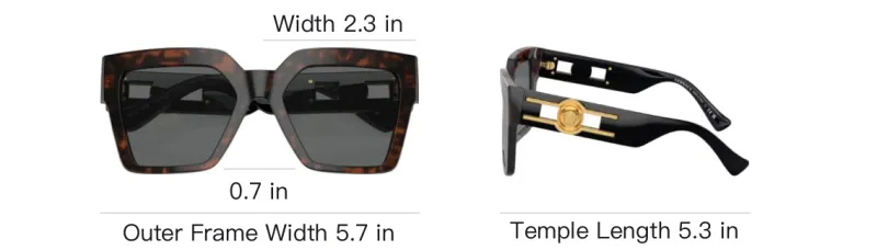 VERSACE Square Sunglasses-3