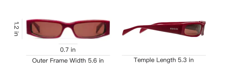 GUCCI Rectangular Frame Sunglasses-2