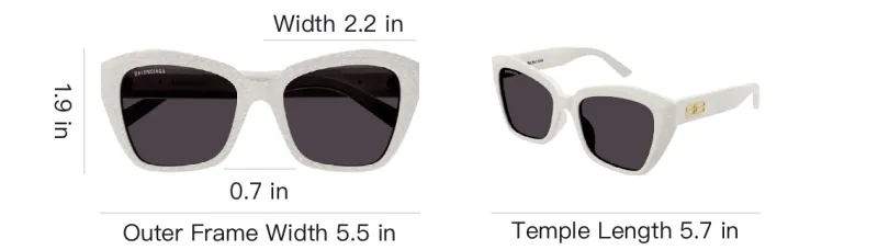 Balenciaga Sunglasses Unisex White-2