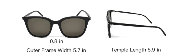 SAINT LAURENT Injection Molded Irregular Shape Sunglasses Men's Black-3