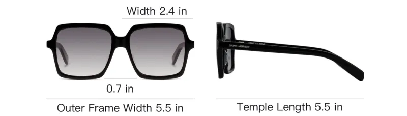 SAINT LAURENT Square Frame Sunglasses-3