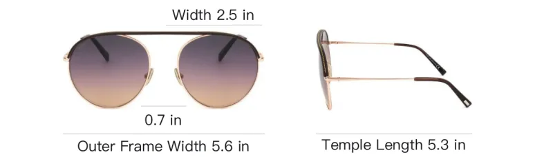 TOD'S Metal Browline Sunglasses Women's Gold-3