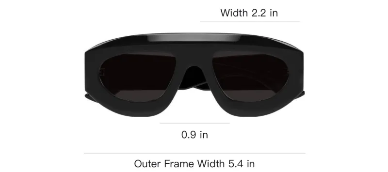 Bottega Veneta Eyewear Ultrathin Shield Sunglasses-2