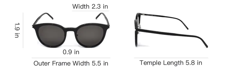 SAINT LAURENT Injection Molded Irregular Shape Sunglasses Unisex Black-3