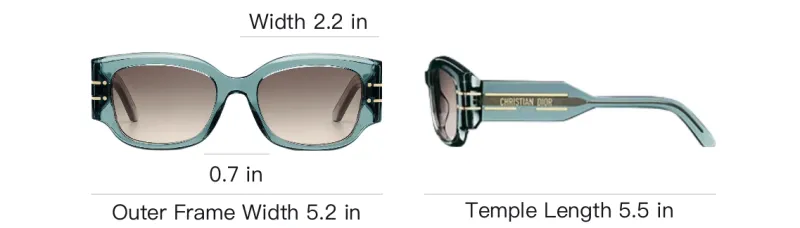 DIOR Acetate Irregular Shape Sunglasses Women's Transparent-3