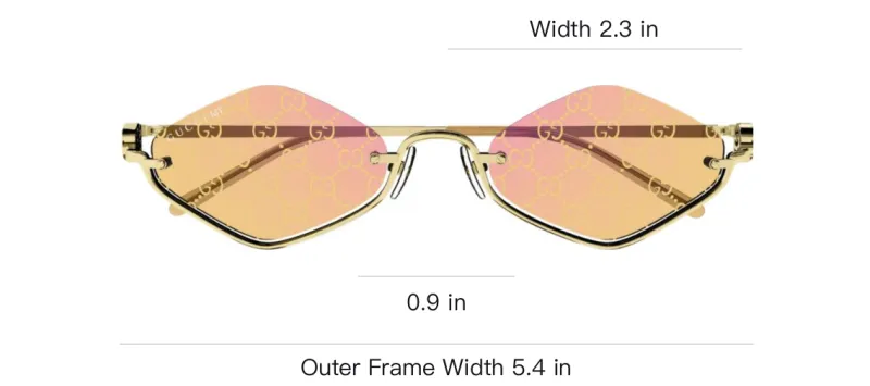 GUCCI Eyewear Geometric Frame Sunglasses-3