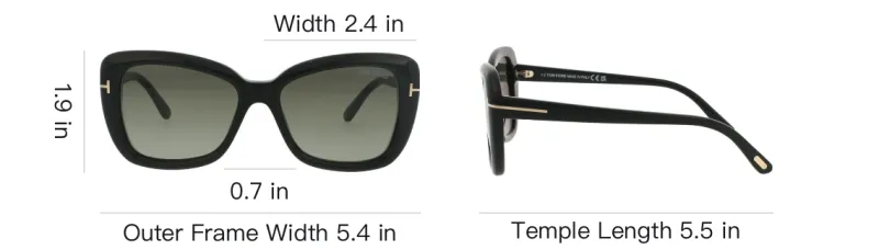 TOM FORD Eyewear Logo detail Butterfly frame Sunglasses-4