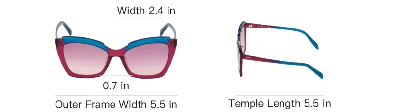 EMILIO PUCCI Acetate Butterfly Sunglasses Women's Purple-3