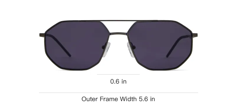 EMPORIO ARMANI Metal Metal Fiber Aviator Sunglasses Men's Black-3