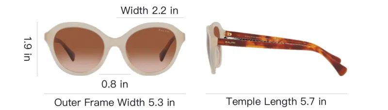 Polo Ralph Lauren Acetate Irregular Shape Sunglasses Women's Tortoiseshell-7