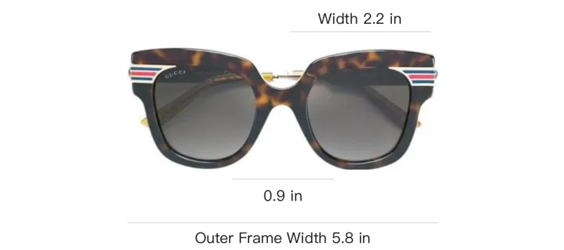 GUCCI Acetate Square Sunglasses Women's Tortoiseshell-3