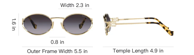 MIU MIU Oval Frame Sunglasses-6