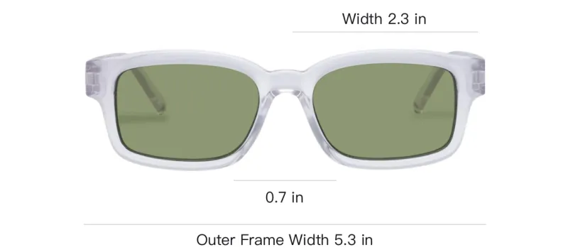 Le Specs Eco-friendly PET Rectangular Sunglasses Women's Transparent-3