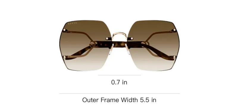GUCCI Geometric Frame Sunglasses-2