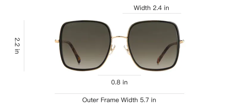 Jimmy Choo Metal Square Sunglasses Women's Black-3
