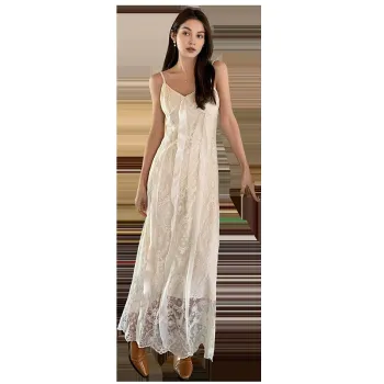 Emodues Slip Dresses Women's Apricot