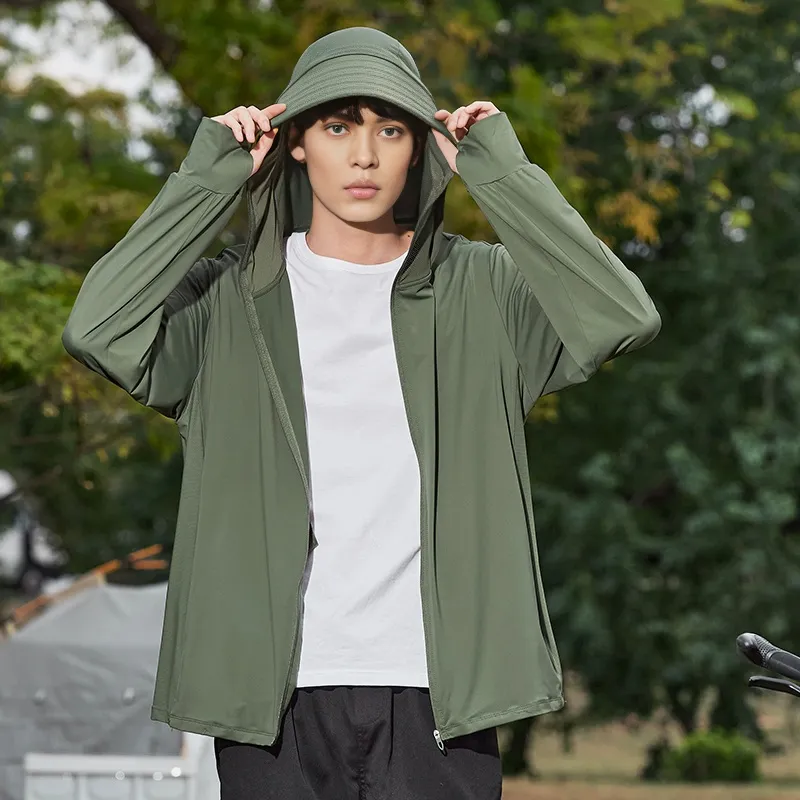 MIIOW UV Protection Stretch UV Protection Loose Fit Hooded Sun Protection Clothing Women's-3