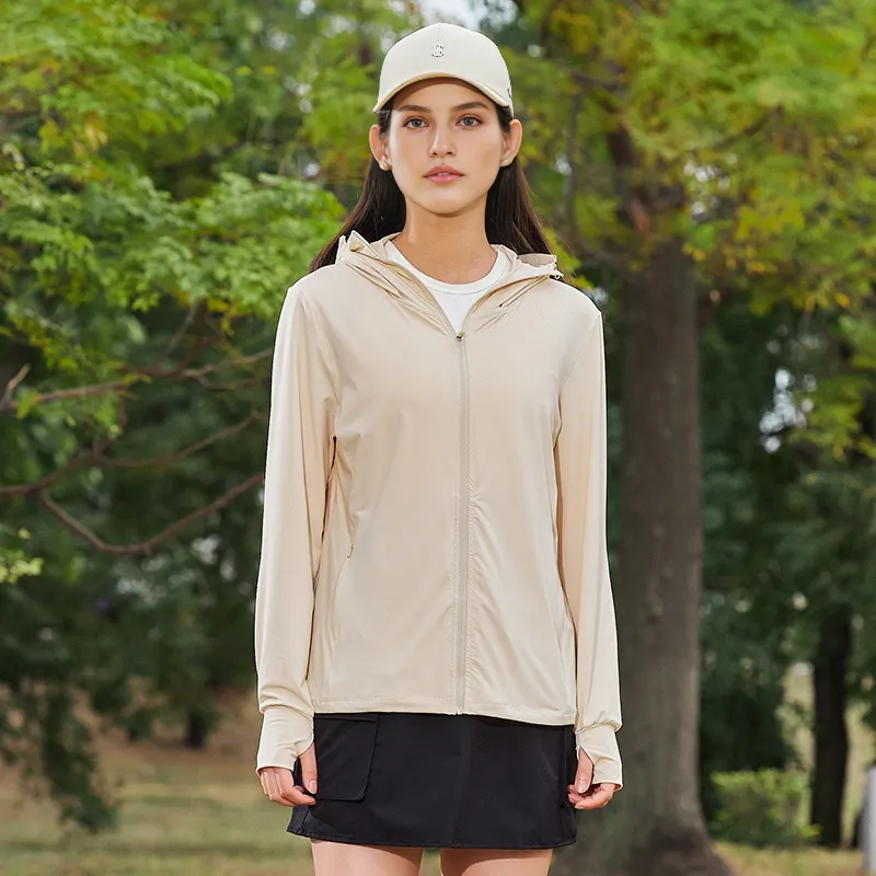 MIIOW UV Protection Stretch UV Protection Loose Fit Hooded Sun Protection Clothing Women's-18