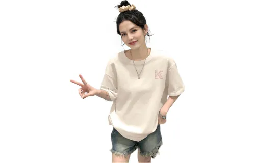 Tonlion T-Shirt Women's Milk White