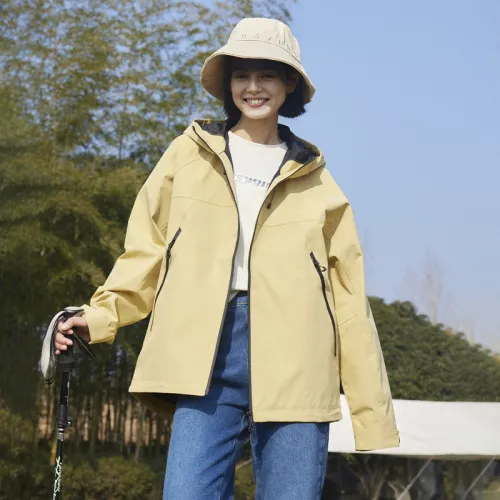 MIIOW Gorpcore Windproof And Waterproof Hooded Zip Closure Windbreaker Jacket Women's