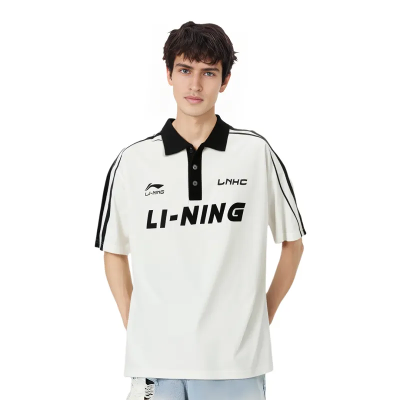 LiNing Sports Life Collection Polo Shirt Men's Ivory-2