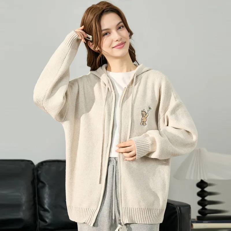 Tonlion Knitwear Women's Light Beige Apricot-1