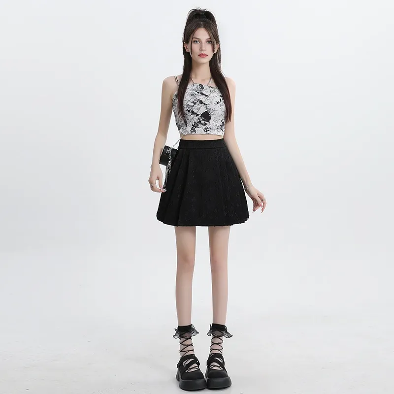 ZAZN Casual Short Skirts Women's Cream Apricot-8