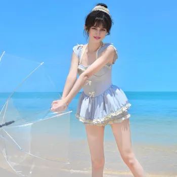 YuChaJia One piece Swimsuit Women's Light Blue