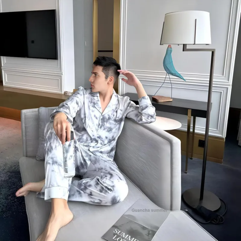 MIIOW Pajama Set Men's Ink Wash-1