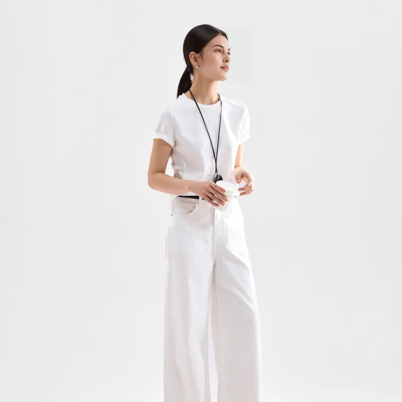 IHIMI T Shirts Women's White-3