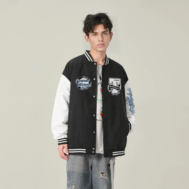 Pepe The Frog Baseball Jacket Unisex-4