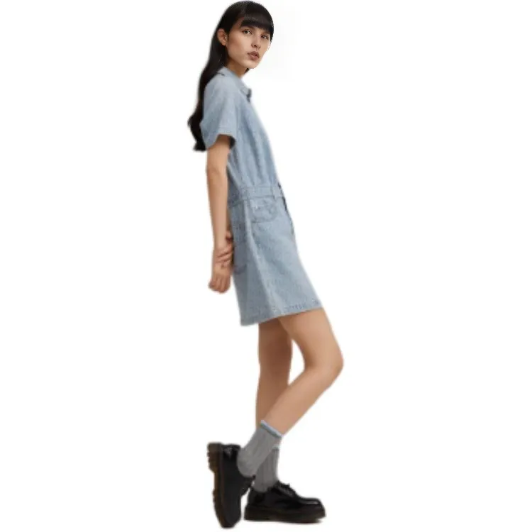 Levi's Short Sleeved Dresses Women's Light Blue-3