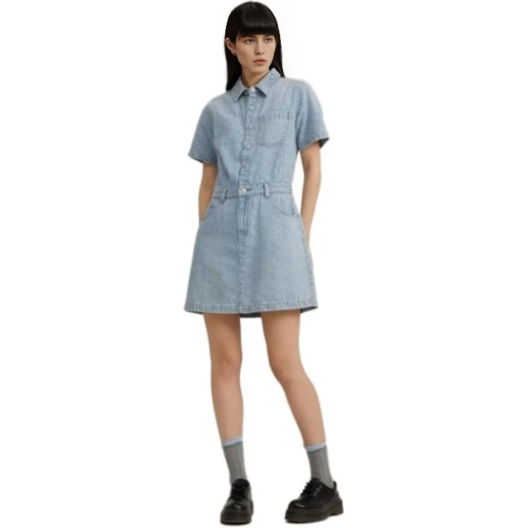 Levi's Short Sleeved Dresses Women's Light Blue-1