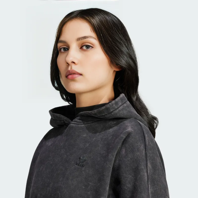 Adidas Originals CROP HOODIE Sweatshirt Women's Black-5