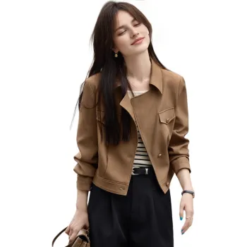 Mo Han Yi Mei Jackets Coats Women's Coffee