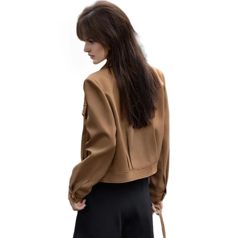 Mo Han Yi Mei Jackets Coats Women's Coffee-1