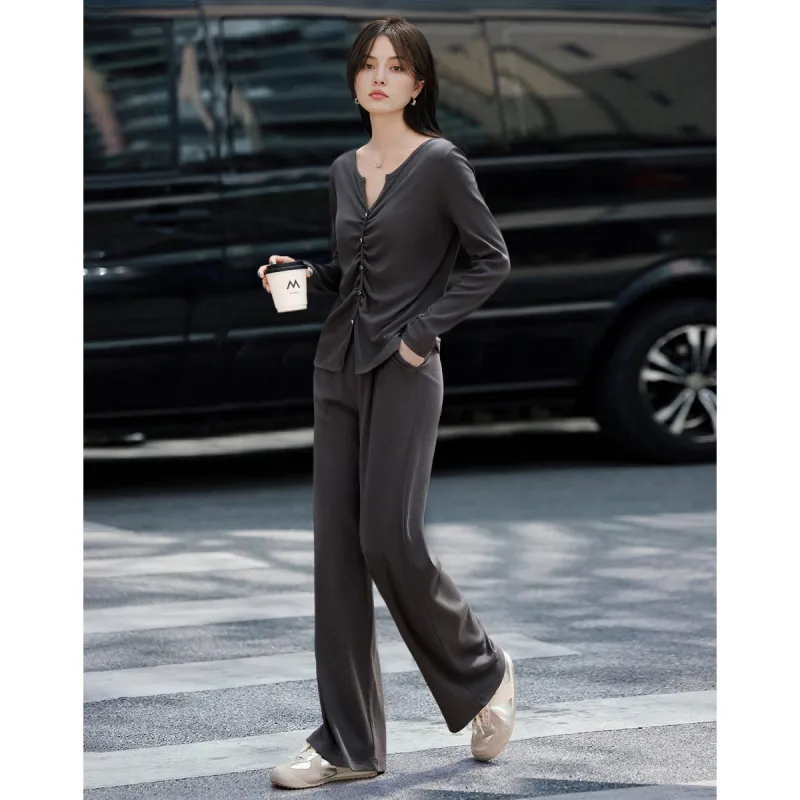Mo Han Yi Mei Casual Suit Women's Dark Gray-1