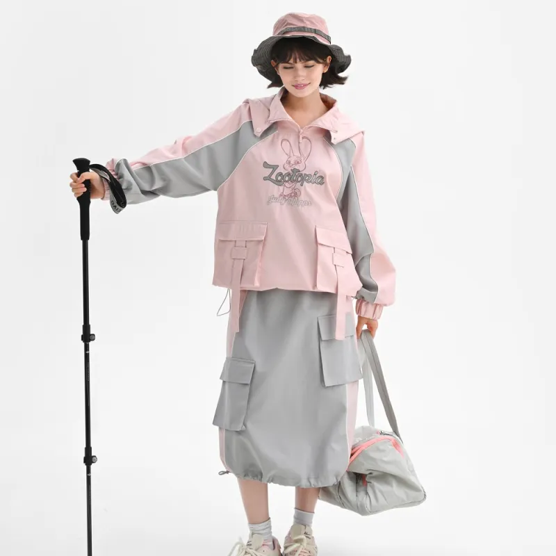 Snbl Casual Long Skirts Women's Gray-4