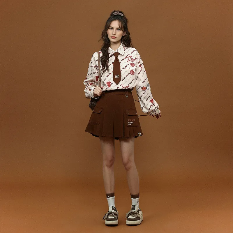 B.Duck Shirt Women's Beige Apricot-3