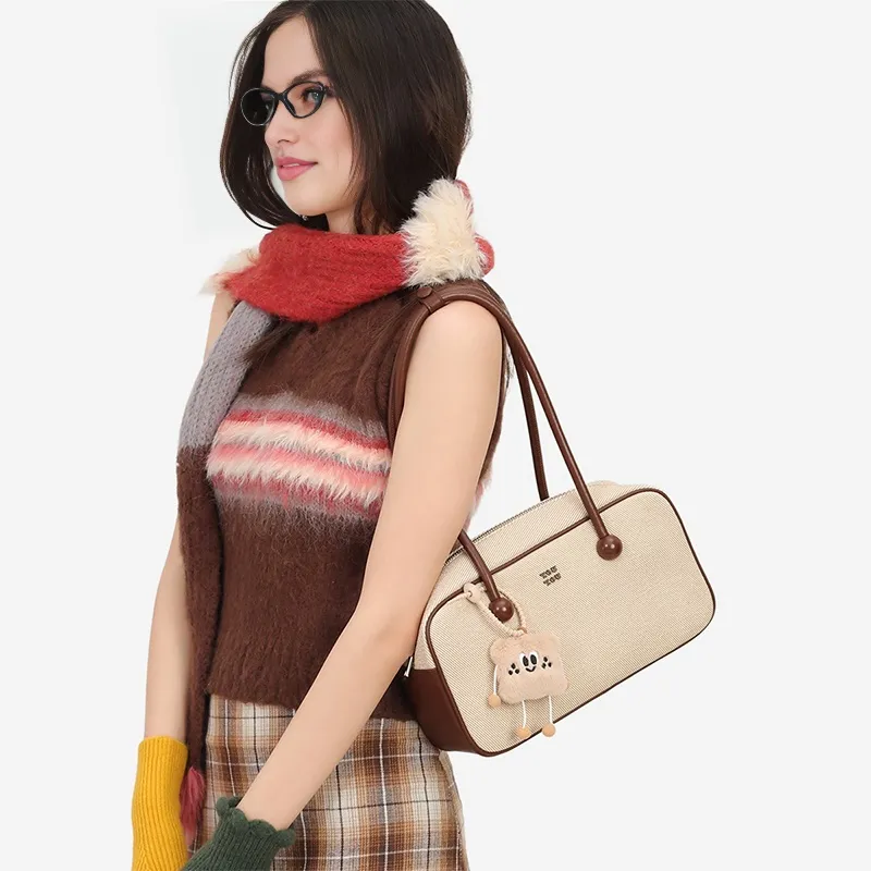 TOUTOU PU Shoulder Bag Tubas Women's Hazelnuts Brown-4